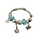 Good Quality Diamond Crown Heart Charm Beads Stainless Steel Crystal Women Charm Bracelets