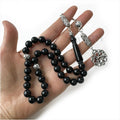 New  Resin Tesbih Black Color Handmade Prayer Beads 10mm 33 Rosary  Tassels Islam Gift Muslim Misbaha Muslim Rosary