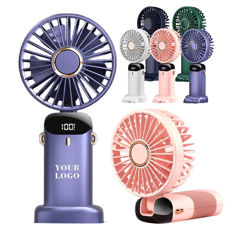Usb Rechargeable Mini  Fan Cooling Fan Lightweight Portable Foldable Fan for Office Outdoor Makeup and Camping