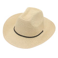 Summer Sun Beach Straw Cowboy Hats Women Men Wide Brim Jazz Straw With Rope Panama Hat for Travel