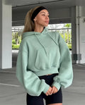 Custom Pullover Cropped Oversize Hoodies Women Wholesale Heavyweight Cotton Fleece Hoodie Women Streetwear