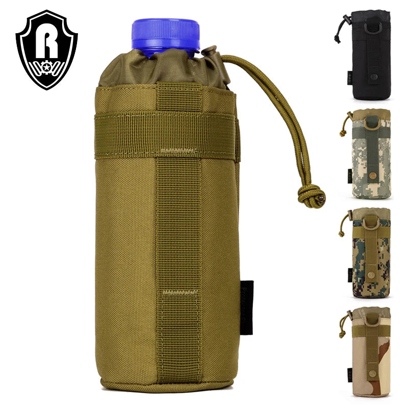 Factory Outlet Hands Free Camping Travel Portable Easy Carry Camo Nylon Bottle Bag