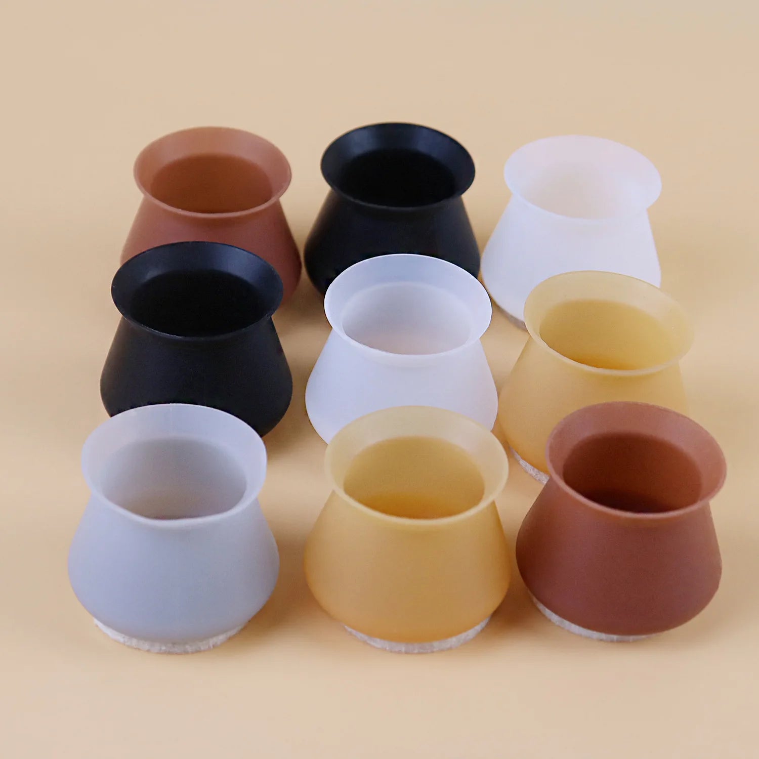 New Silicone Table and Chair Foot Covers Socks Silicone Desk Foot Furniture Pad Floor Protectors With Felt Chair Leg Covers
