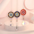 Mandala Flower Shine Crystal Ball PendantTree Life Dream Catcher Kid Wind Chime CraftWire Wrapped Beaded Hanging Ornaments