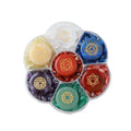 Wholesale Chakra Crystal Set Amethyst Rose Quartz Natural Crystal Chips Disc plum Blossom Box