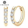 Best Selling Trendy Round 2.5mm 0.06CT CZ Cubic Zircon Ring S925 Sterling Silver 4-Stone Hoop Earrings for Women