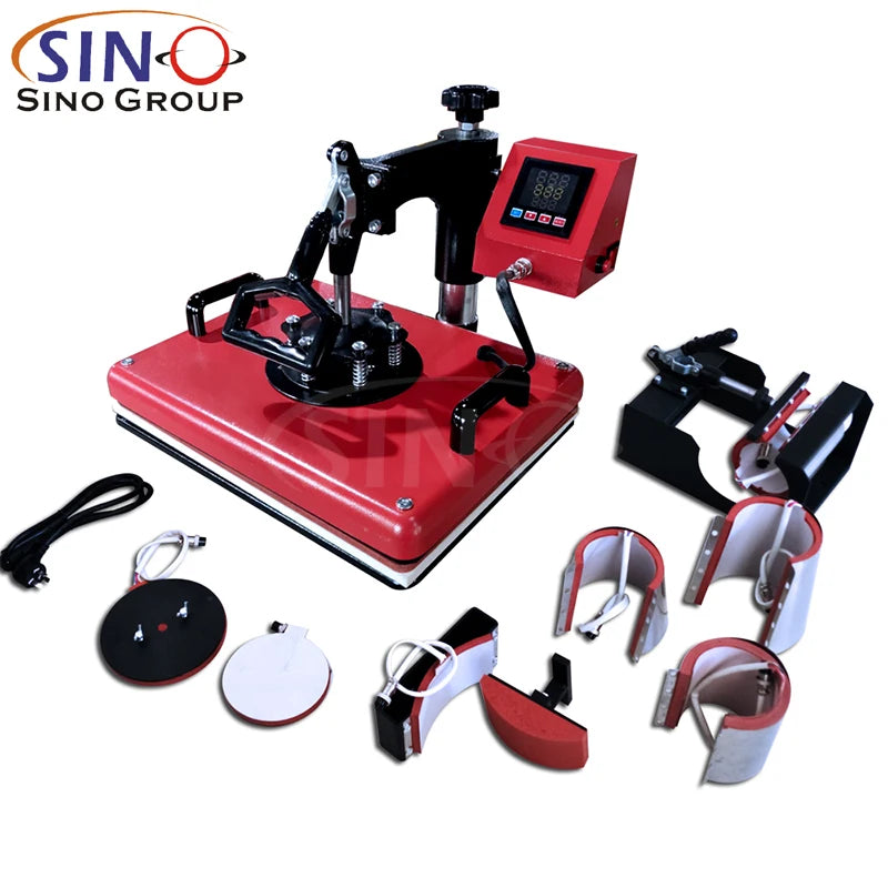Super Heater Technology Hot Temperature Transfers 5 in 1 Cylindrical Mug Automatic Heat Press Machine HTV Heat Transfer Vinyl
