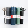 Business Custom 304 Stainless Steel Vacuum Flask Gift Set With One Cup Two Lid Gift Box Water Bottle
