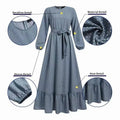Abaya Cheap Price Traditional Muslim Clothing Modest Fashionable Printed Dot Abaya Clothes for Girls Muslim Turkey