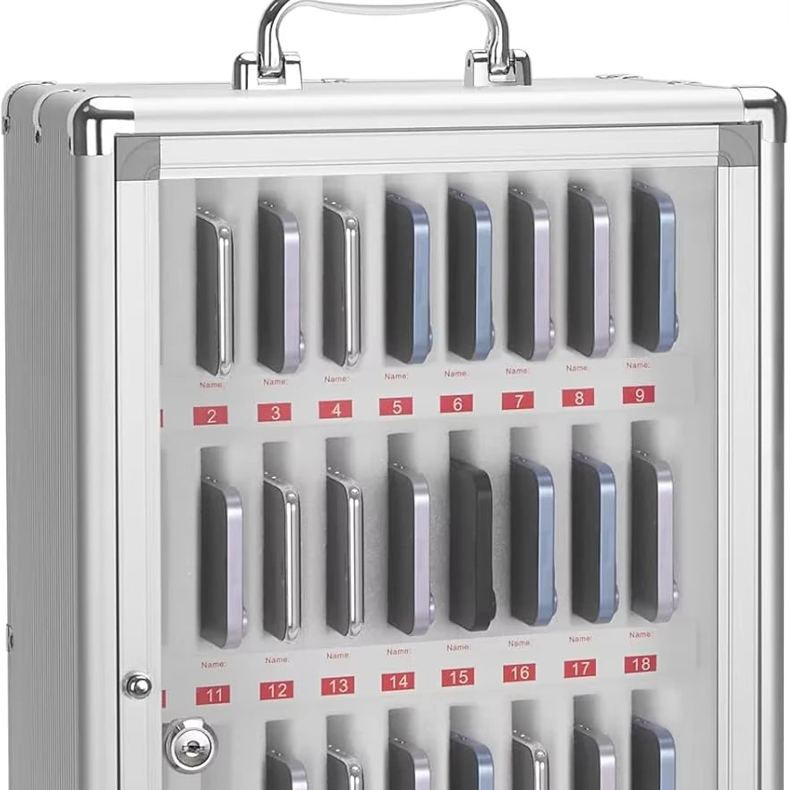 Luxury Aluminum Alloy Phone Storage Lock Box Durable and Eco-Friendly Display Case