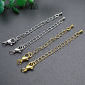 High Quality Gold Plated Stainless Steel  Extension Chain Extenders with Lobster Clasp Jewelry Making Accessories