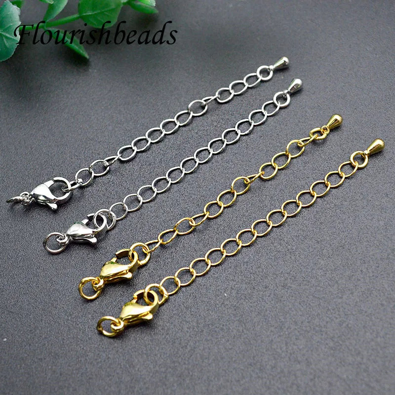 High Quality Gold Plated Stainless Steel  Extension Chain Extenders with Lobster Clasp Jewelry Making Accessories