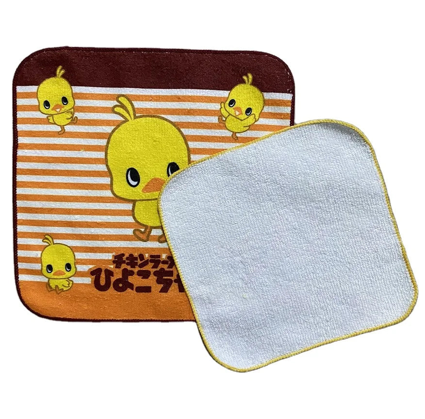 Custom Size Sublimation Printed One Side Microfiber Cotton Terry Absorbent Compressed Thick Round/Square/Rectangle Beach Towel