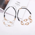 TongLing European Wax Rope Women Jewelry Necklace High Quality Irregular Circular Choker Necklace for Women Daily Life