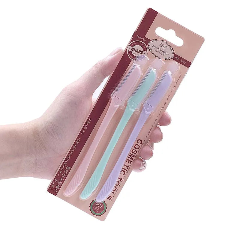 Best Quality Mini Stainless Steel Razor Trimmer Sharp Eyebrow Shaver for Makeup or Cosmetic Kit Eye Brow Hair Remover