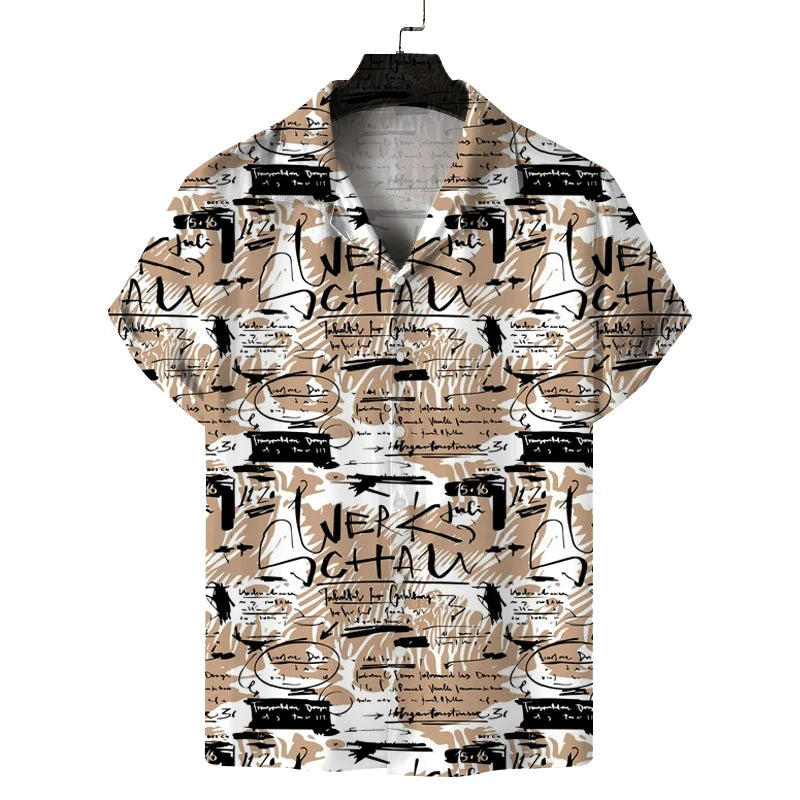 New Arrival Summer Casual Anti-Wrinkle Floral Short Sleeve Designer Shirt for Men
