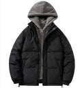 Wholesale Men Long Sleeve Winter Men's Clothing Fake Two-piece Hooded Wool Warm Down Coats