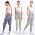 Custom Logo Quick-Dry Lightweight Yoga Leggings Casual Stretch Sweatpants with Pocket Loose Fit Pull-String Jogging Pants