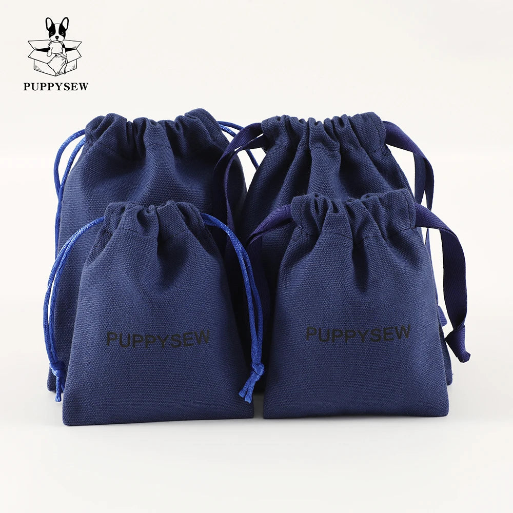 PUPPYSEW  Cotton Canvas  Drawstring Pouch  Bag  Personalized Cotton Drawstring Dust Bag Shoes Clothing Bag  With logo Customized