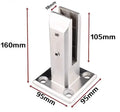 HL Modern Stainless Steel Frameless Glass Railing Spigot for Stair Villa & Bathroom