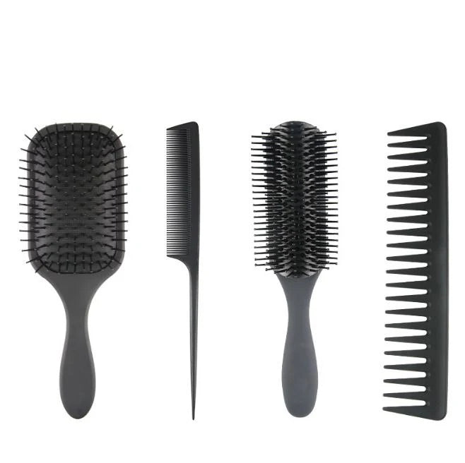 4 Pieces Salon Hairdressing Comb Hair Brush Detangling Barber Hair Comb Set