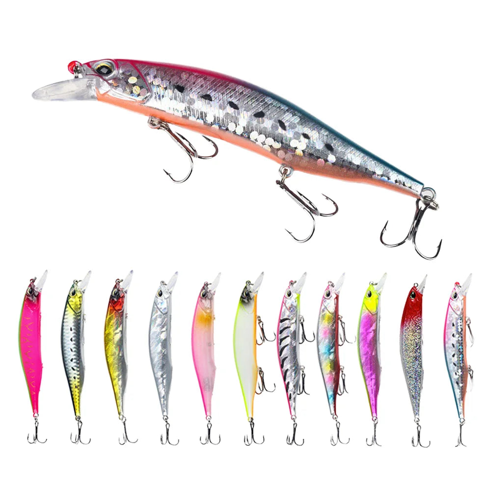 12CM-15G Long Throwing Minnow Lure Wholesale Hard Bait Jerkbait Plastic Fishing Lure MegaBDM