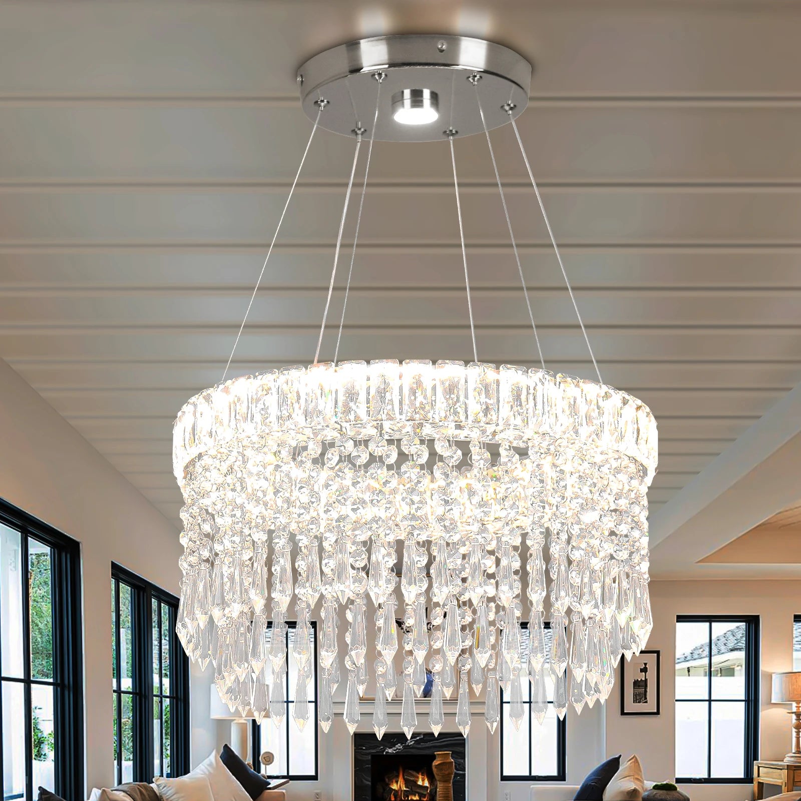 Chandler Modern Home Dining Chandelier Creative Crystal Ceiling Light Rustic Postmodern 6000K Warm White Hanging Restaurant AC