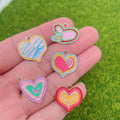 Fashion Exquisite Bracelet Charm Jewelry Rainbow Wave Colorful Heart Bracelet Pendant Creative DIY Jewelry Accessories