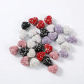 Wholesale18*24mm Colorful Drill Ball Loose Beads Love Shape Disco Ball Beads for Kids Girls Jewelry Making Rhinestone Beads