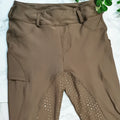 2025 Original Brown Silicone Printed Stretchable Equestrian Pant Women's Horse Riding Leggings for Ride Horse