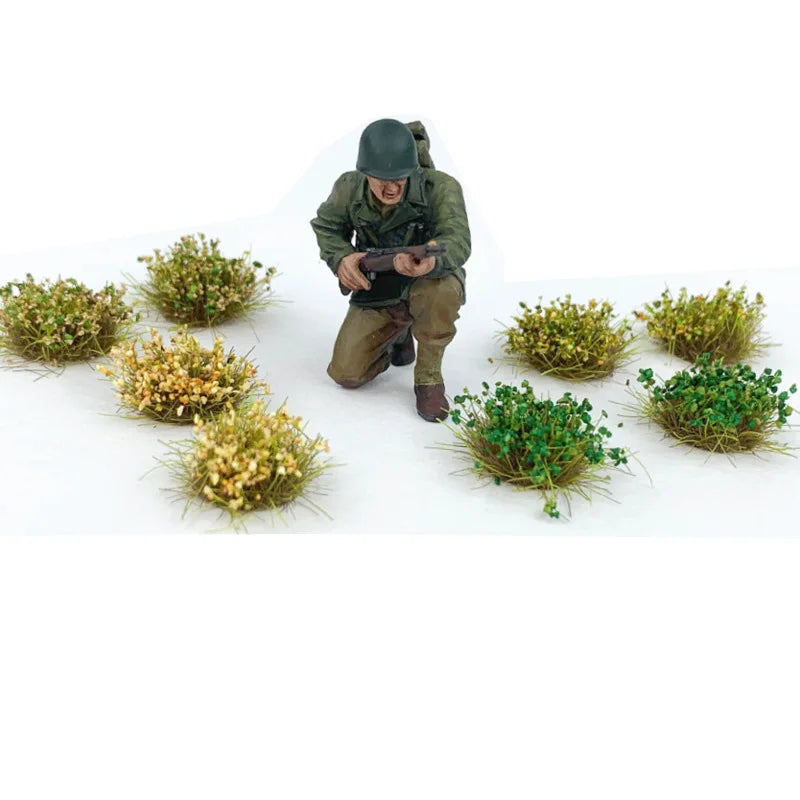 28pcs 135 187 Artificial 9mm Static Grass Miniature Architecture Ho Scale Model for Ho Scale Train