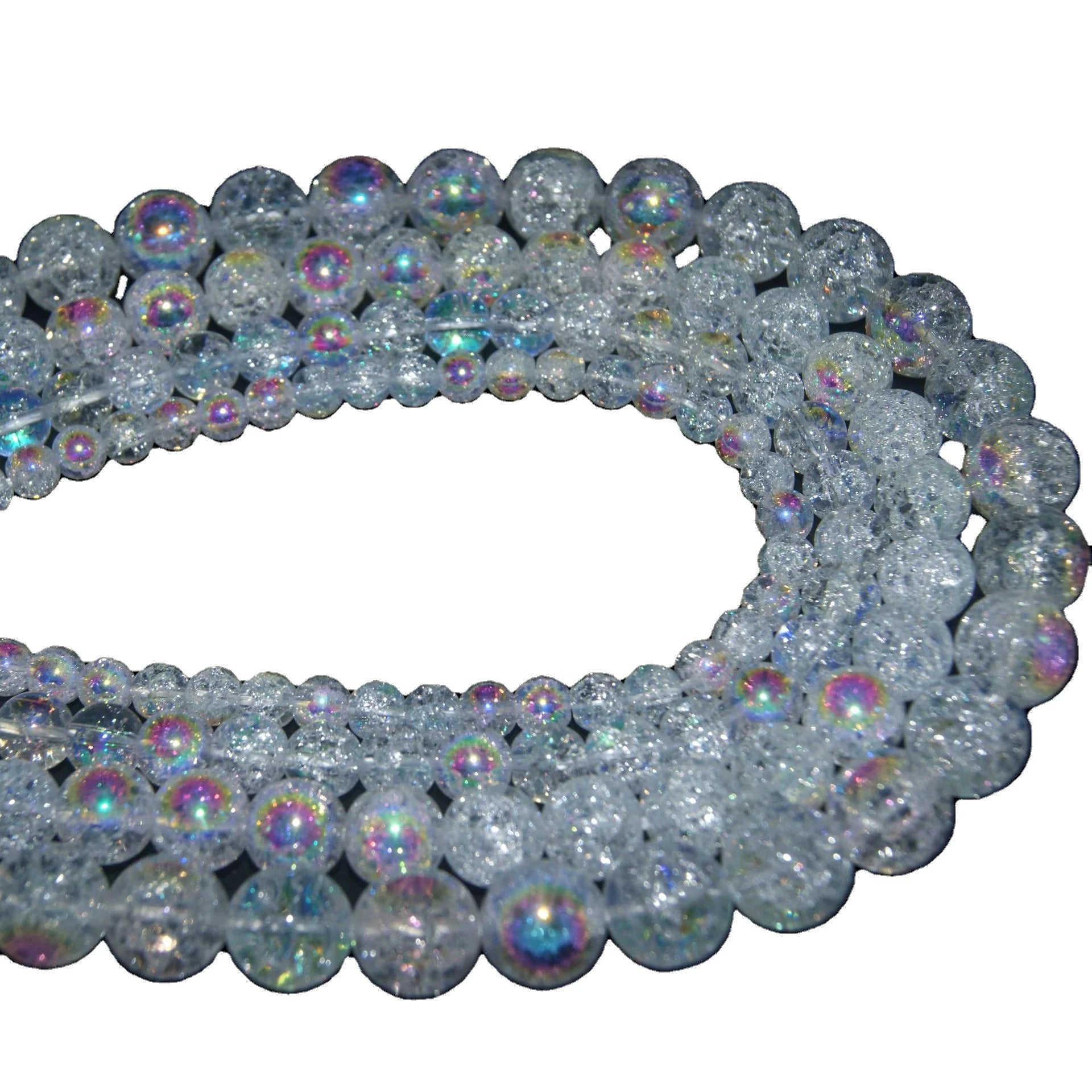 New Design 6mm Glass Crackle Beads DIY Accessories Cracked Round Glass Crystal Beads for Jewelry Making