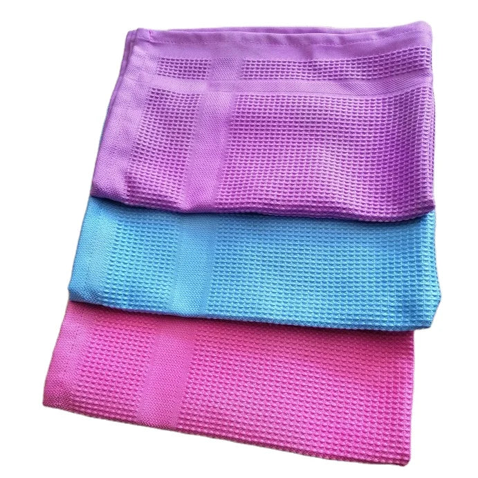 OEM Kitchen Set Microfiber Waffle Jacquard Weave Towels 40*60CM Tea Towel  Microfibre Dish Cleaning