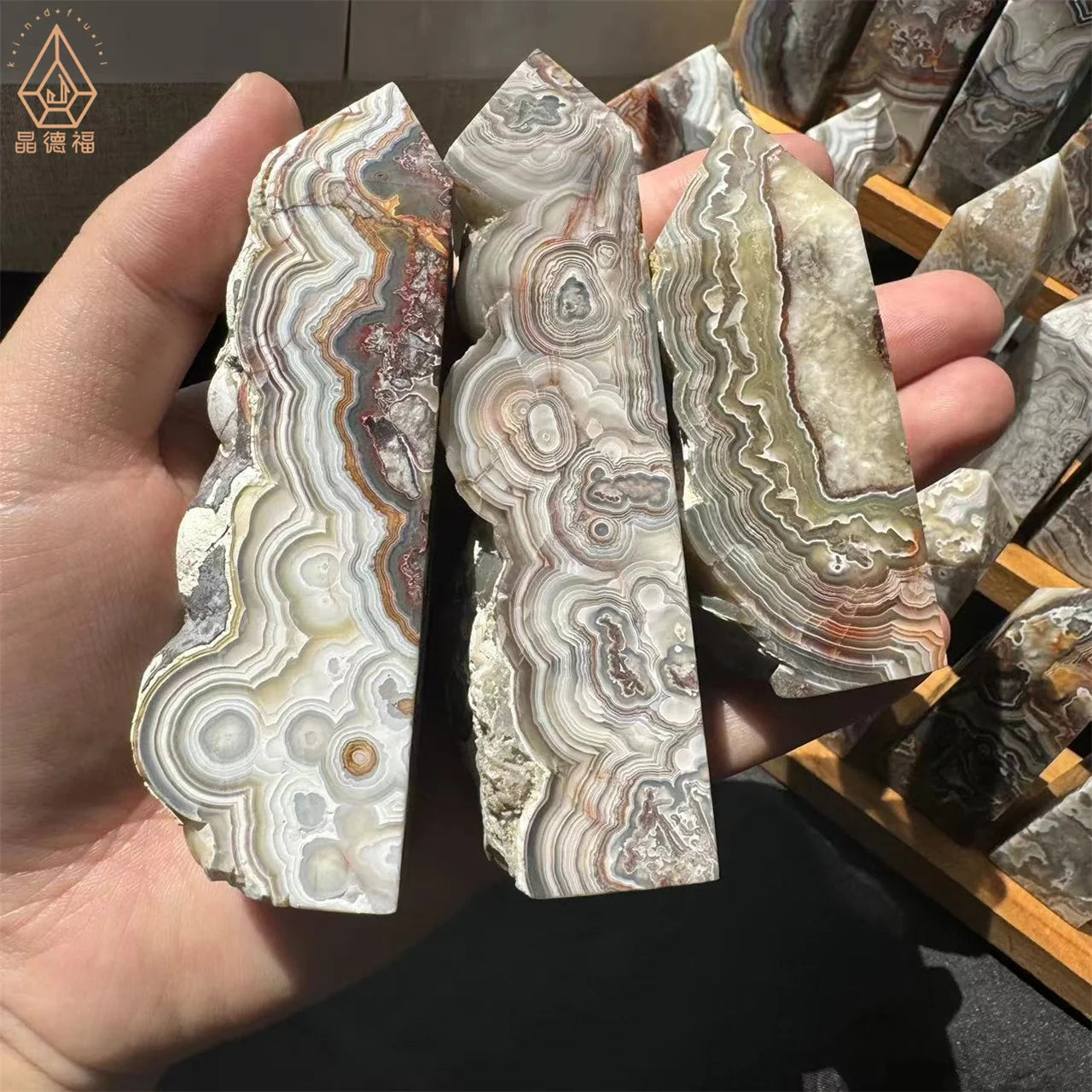 Kindfull Healing Stone Wholesale Natural Crystal White Mexican Agate Tower for Decoration