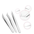 Silver High Heat Eyelash Tweezers for Eyelash Extensions Pointed Tip Warehouse Stocksale