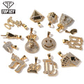Top Icy Hip Hop Jewelry Iced Out Diamond Pendants Collection Stainless Steel 18K Gold Plated Rhinestone Fashion Jewelry Necklace
