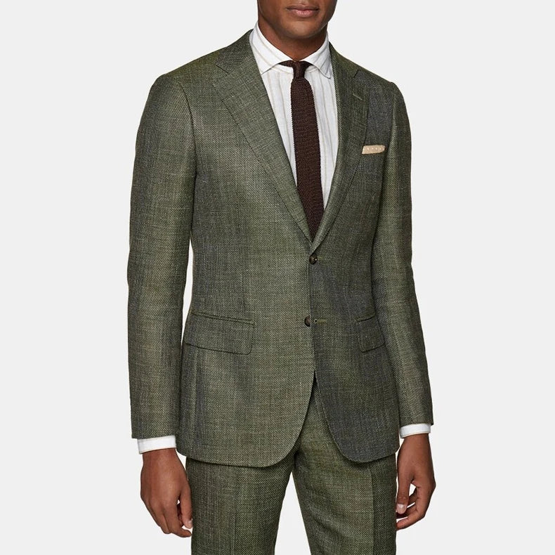 Men's Bridal Wool Blend Casual Suit Business Formal Wear Interview Attire Custom Breathable Italian Men's Business Wear