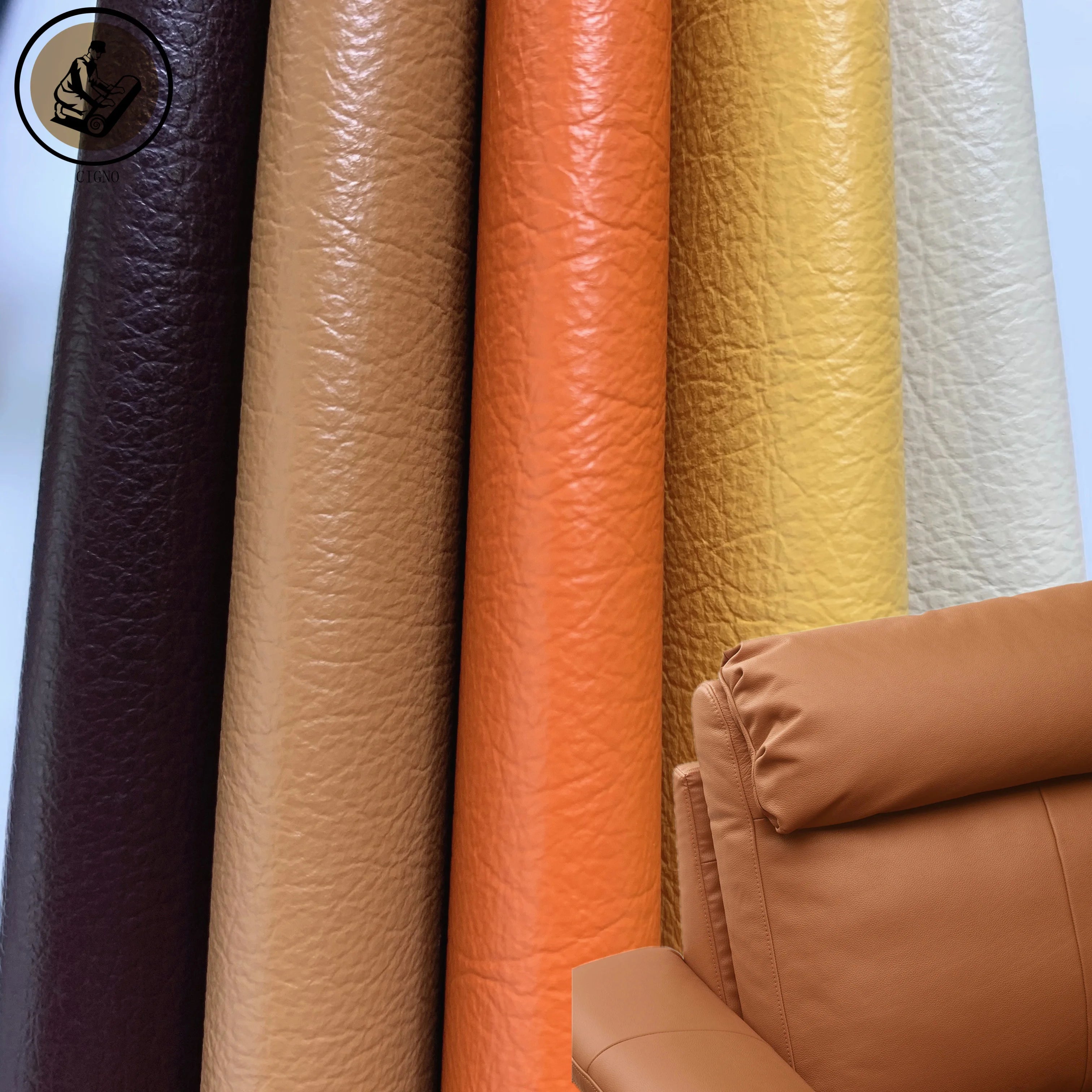 Brown 1.3mm PU Microfiber Leather Eco-Friendly Waterproof for Sofa Bedding Chair Car Seat Furniture Bags Golf Recycled Material