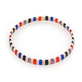 Go2BoHo Fashion Jewelry Miyuki Bracelet Enamel Bohemian Multicolor Half Tila Beads Elastic Stretch Bracelets for Women Jewellery