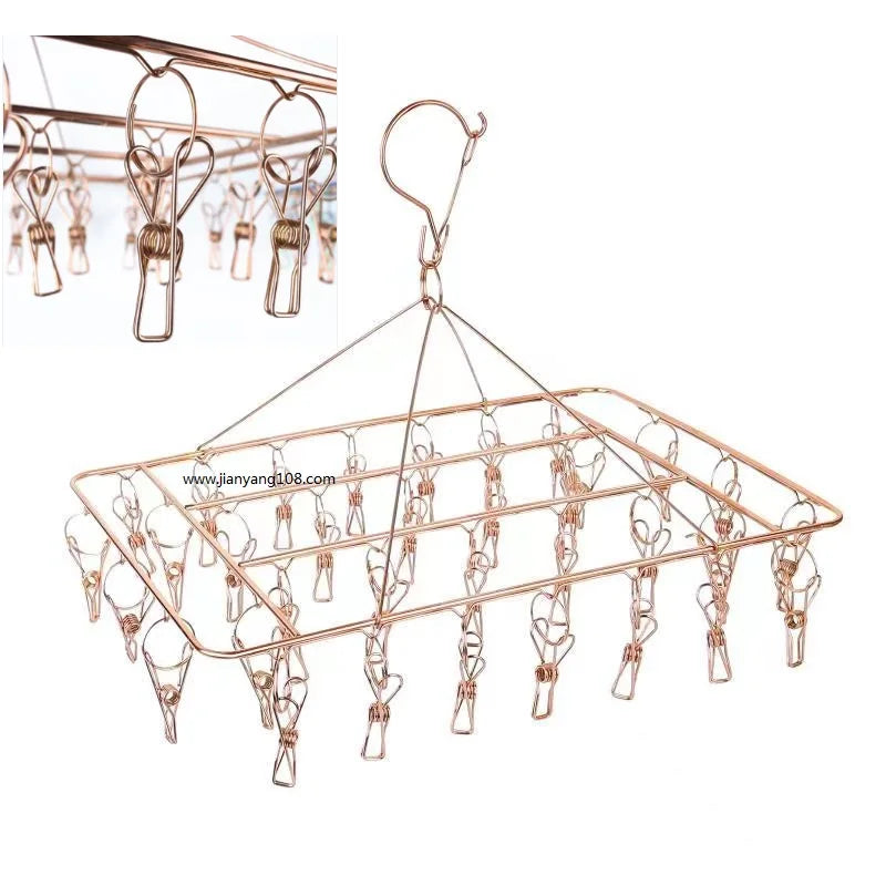316 Stainless Steel Clothes Hangers for Cloths and Marine Grade Stainless Steel Socks Hanger With 316 Pegs Cloths Hanging Rack