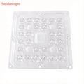 Optical 28 LEDs Street Light Module Lens Array Asymmetric 155x70 Degree Distribution for Roadway Outdoor Lighting