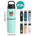 2-in-1 Split Type Tumbler Double Wall Stainless Steel Powder Coated Beer Mugs Portable Coffee Drinking Cups Sports Water Bottle