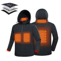 OEM Custom logo Heated Jacket Winter Men Softshell Fabric Exterior With Fleece Lining Black