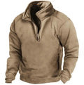 Outdoor Sweatshirt Fleece Jacket Windbreaker Tactical Men's Fleece Pullover Sweatshirt for Hunting Traveling