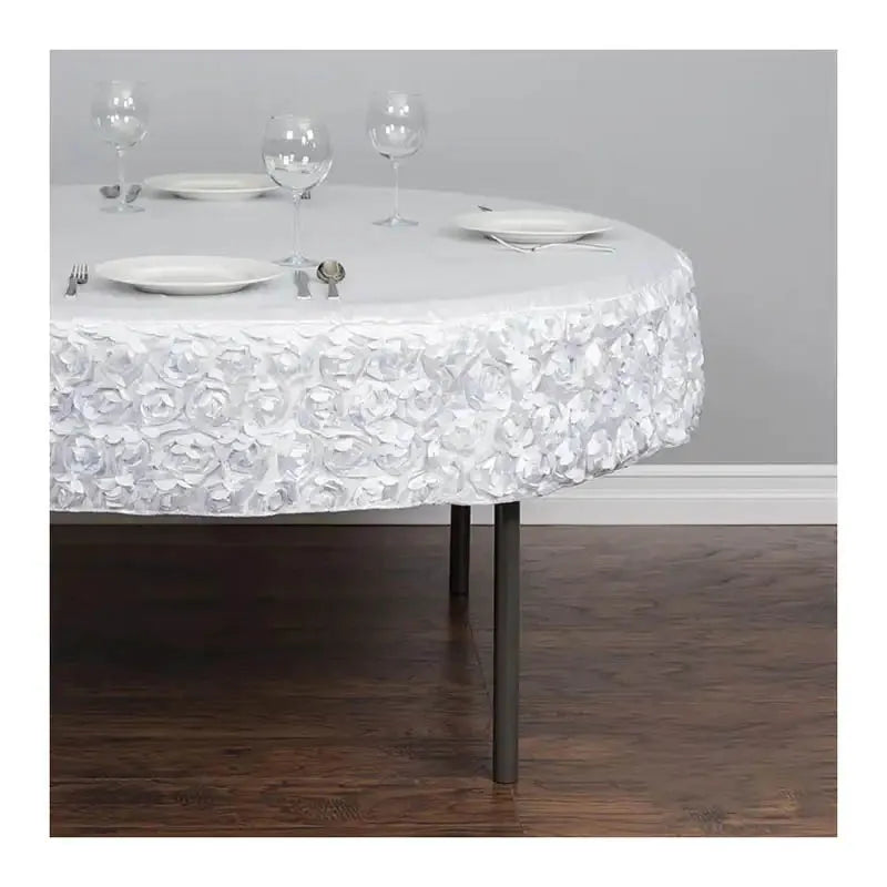 Wholesale Tablecloth Wedding Table Covers and Chair Covers Sashes Decorative Table Cloth 3d Rose Fitted Table Cover