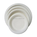 PFAS Free 6.75 Inch Sugarcane Bagasse Pulp Biodegradable Disposable Takeaway Plates Eco-Friendly and Compostable for Parties