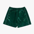 Man Satin Short Custom Boxer Design  Nylon  Casual Luxury Black Short Elastic Waist Band Summer Loose Men  Adjustable Piping