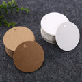 100pcs/lot Round Tags Retro Kraft Paper Cards Baking Accessories Gift Bags Boxes Hang Blank Packing for Jewelry Packing