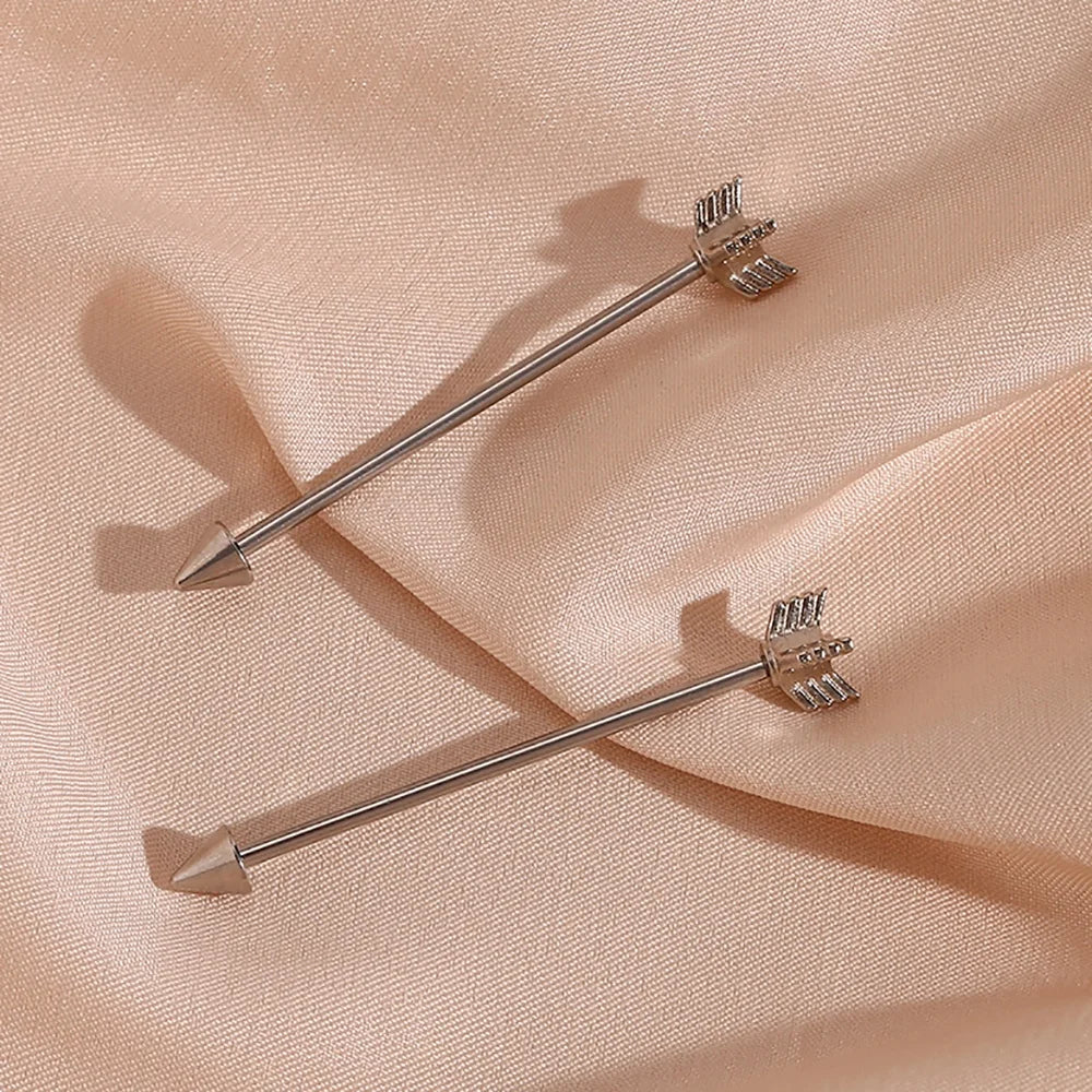 Wholesale Sexy Arrow 316L Stainless Steel Ear Cartilage Earring Surgical Steel Piercing Jewelry for Women Navel Belly Button