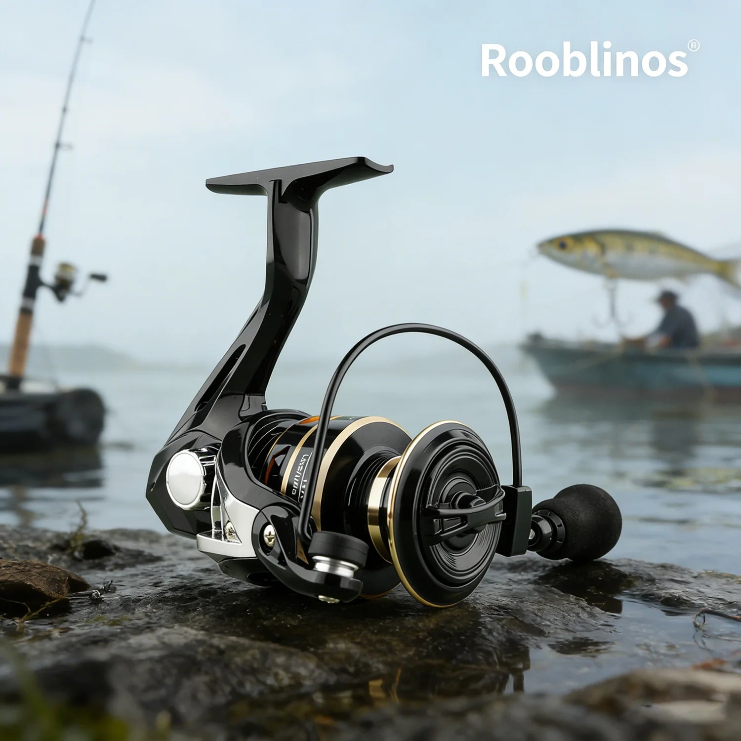 [Germany Stock] Rooblinos NX Spinning Fishing Reel 5.2:1 Gear Ratio 1000-7000 Series Bait Plastic for Lake River Stream